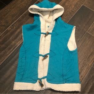 MUDD Girls Teal Sherpa Vest